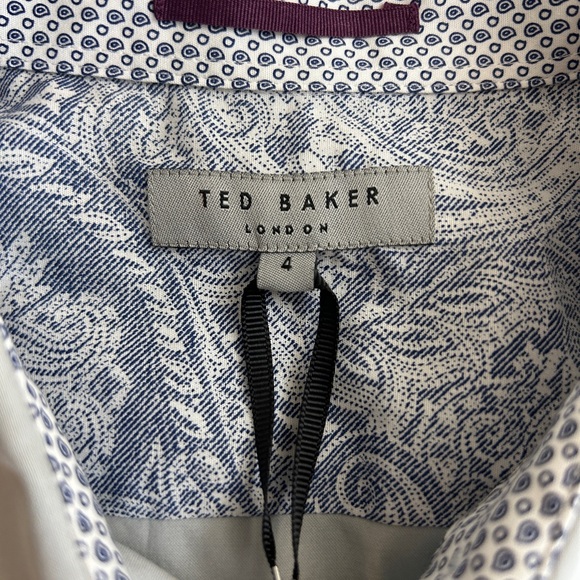 NWT TED BAKER LONDON Men’s button down dress shirt size 4 Large. - Picture 8 of 12